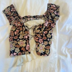 SOLD OFFLINE / Not Available 
Floral crop top